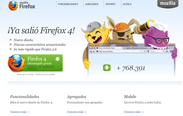 Firefox 4.0 versión es-AR