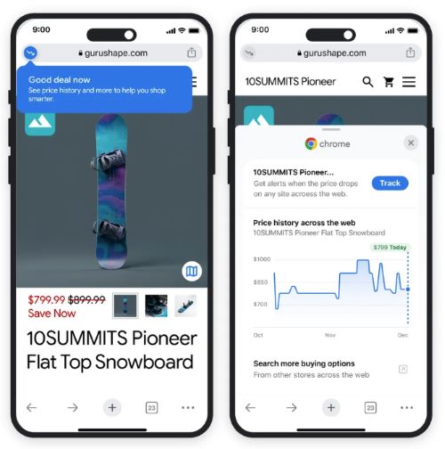 Chrome iOS: Compras más inteligentes con Shopping Insights