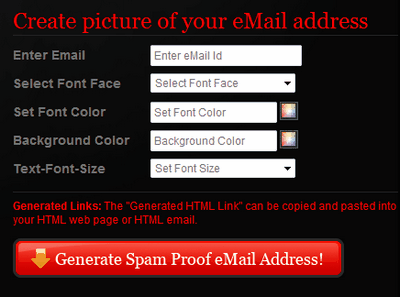 Spam Proof eMail Address Generator