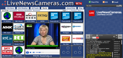 Streams de noticias en Live News Cameras 1