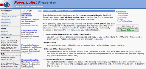 Crea presentaciones en flash con PowerBullet Presenter. 1