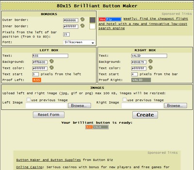 Brilliant Button Maker, generador de botones similares a los de RSS feeds 1