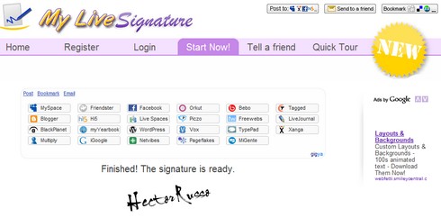 Agrega tu firma en cualquier contenido digital con My Live Signature 1