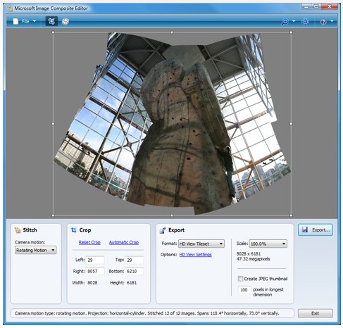 Crea panoramicas con Microsoft Image Composite Editor 1