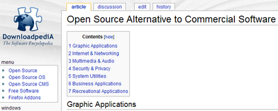 Alternativas Open Source al software comercial en DownloadPedia 1