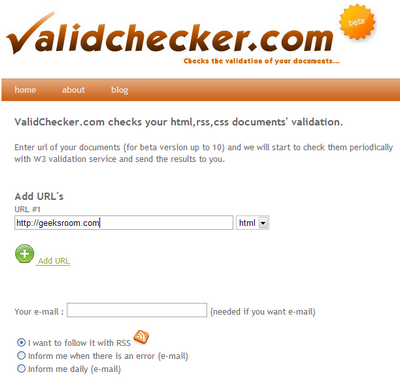 ValidChecker, monitor para controlar la validez de tu código HTML, RSS y CSS. 1