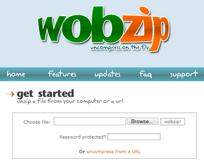 WobZip, descomprimir ficheros en línea 1