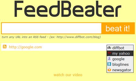 FeedBeater, transforma una URL en un RSS feed 1