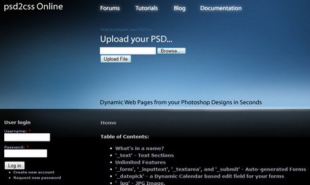Convertir ficheros PSD (Photoshop) en hojas de estilo CSS en PSD2CSS 1