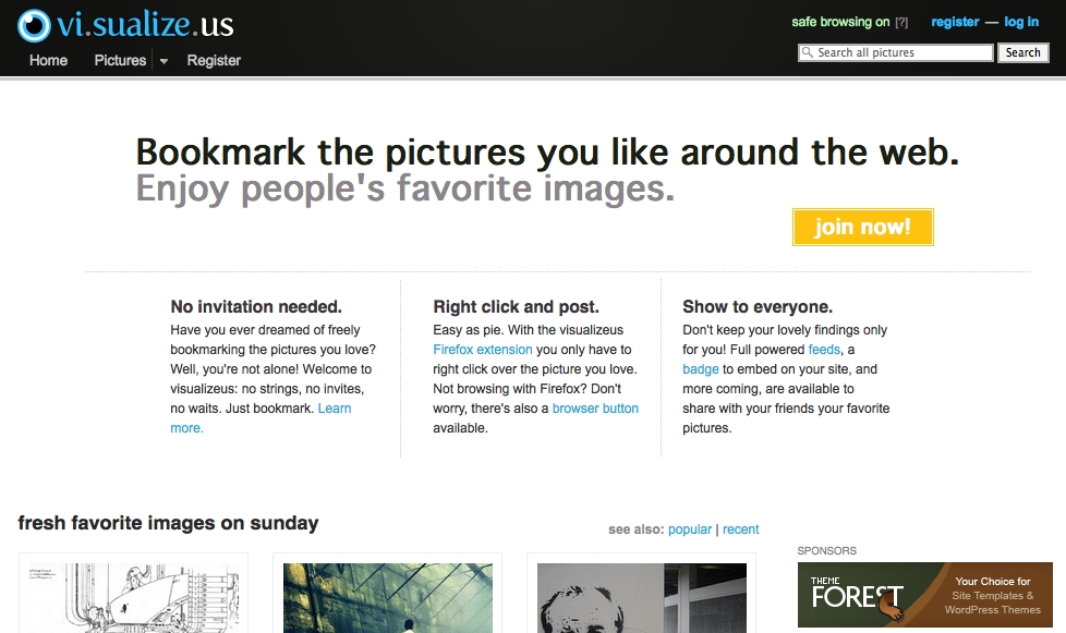 Visualize.us, marcador social de imágenes 1