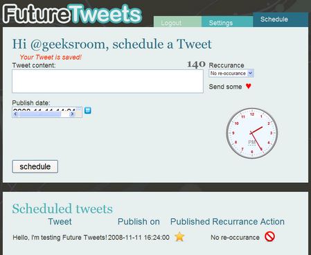 Programa tweets para el futuro con Future Tweets 1