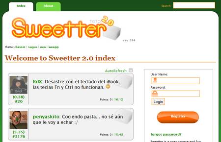 Sweetter, un sistema de microbloging con karma 1