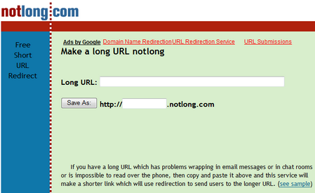 NotLong, servicio para acortar URL's 1