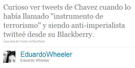 10 reacciones a la llegada de Chavez a Twitter 12