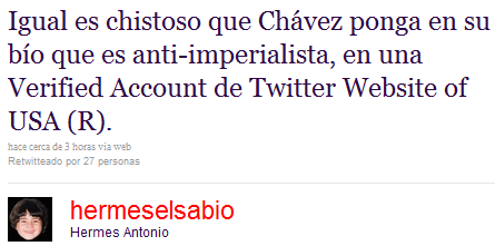 10 reacciones a la llegada de Chavez a Twitter 6