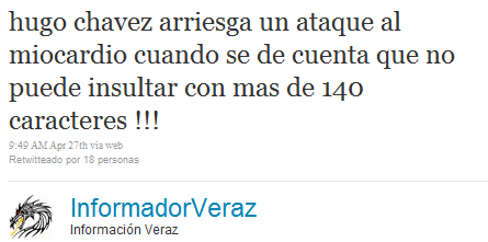 10 reacciones a la llegada de Chavez a Twitter 2