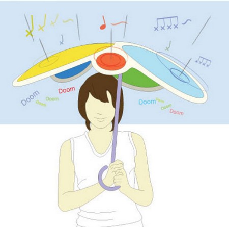 Paraguas que crea música con las gotas de la lluvia. 2