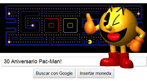 Google rinde homenaje a PAC-MAN en su 30 aniversario 1