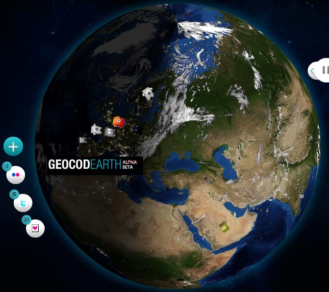 GeocoEarth: Visualiza los Tweets en Tiempo Real en un Globo Terraqueo en 3D. 1