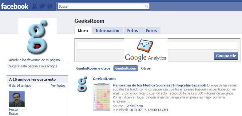 Sigue las Visitas de tus Fan Page de Facebook desde Google Analytics.[Minitutorial] 1
