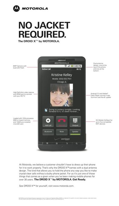 Motorola se sigue riendo de Apple con un nuevo ad en los diarios 1