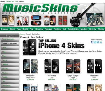 MusicSkins lanza nuevos skins para el Iphone 4 1