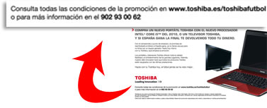 La confusión que generó Toshiba con la campaña de "devolver el importe" si España ganaba [0pinión] 2