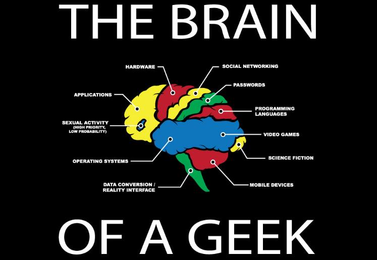 La estructura cerebral de un Geek en una Camiseta. 2