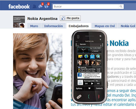 Conectate con Nokia Argentina en facebook ! 1