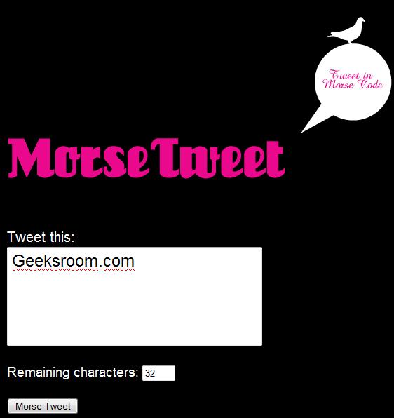 Morsetweet: Twittea en Código Morse. 1