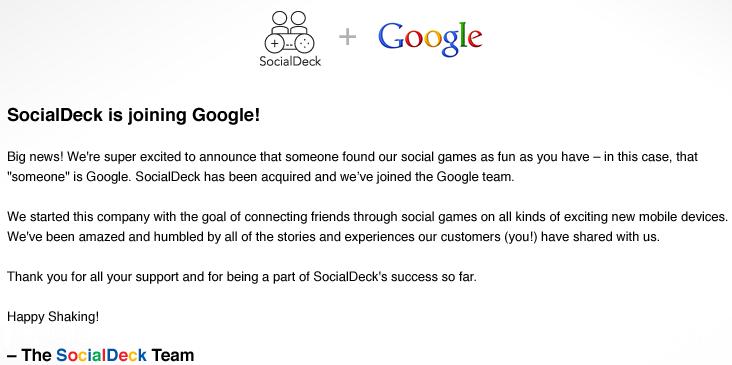 Google Adquiere SocialDeck como apoyo para Multiplataformas. 1