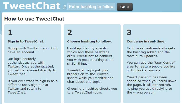 TweetChat: Convierte tu cuenta de Twitter en una sala de Chat. 1