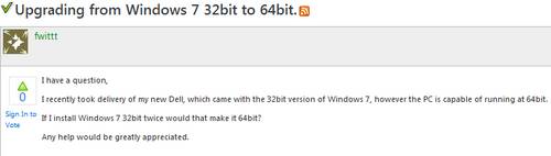 Verdad aunque no lo crean: instalando dos veces Windows 7 32bit, no lo transforma en 64bit 1