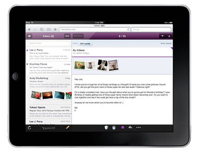 Yahoo lanza su sitio en HTML5 para el iPad. 1