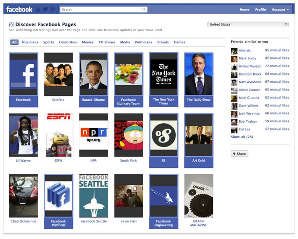 Page Browser: Descubre las páginas de Facebook. 1