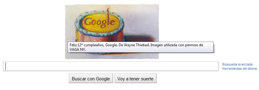 Google Cumple hoy 12 años. 1