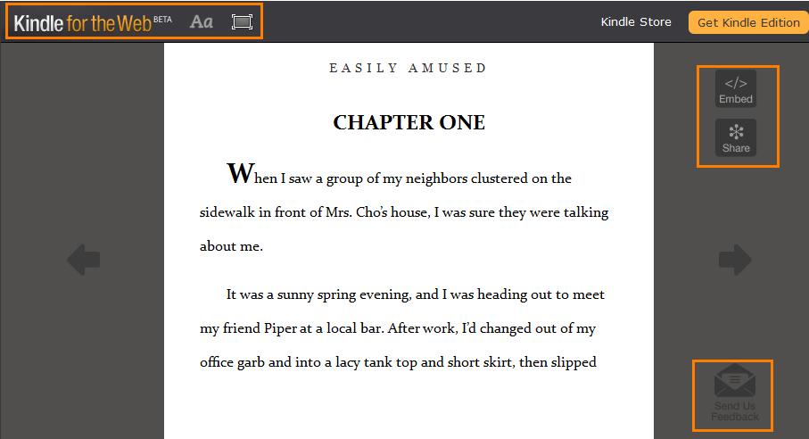 Kindle para la Web el nuevo servicio lanzado por Amazon para lectura de ebook. 1