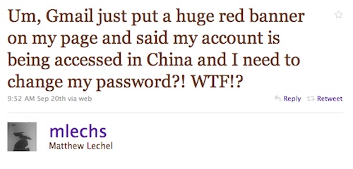 Google advierte sobre el hackeo masivo proveniente de China. 1