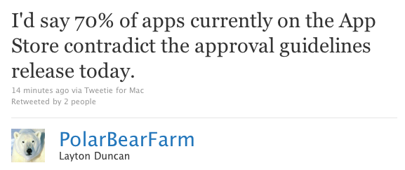 Apple incumple su propia normativa en el 70% de las Aplicaciones?. 2