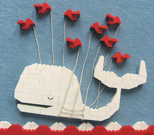 La ballena de fallo de Twitter hecha con Legos.[Imagen] 1
