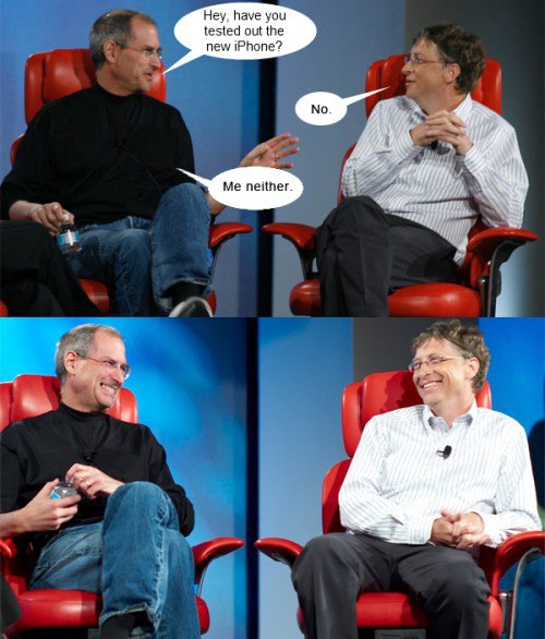 Bill Gates y Steve Jobs hablando del iPhone 4.[Humor] 1