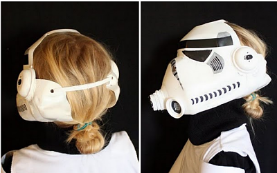 La mascara Stormtrooper creada de forma casera. 5