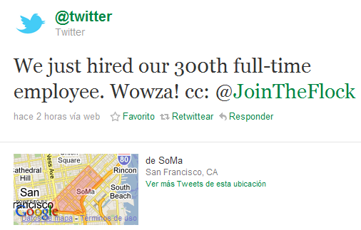 Twitter contrata su empleado numero 300. 1