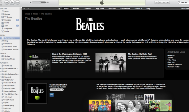 Los Beatles llegan a iTunes. 1