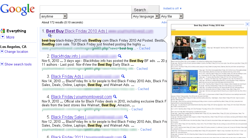 Google instant puede convertir el "viernes negro" en "viernes triste". 1