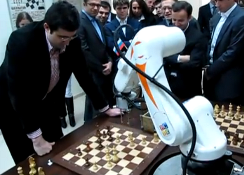 Ex campeón de ajedrez Vladimir Kramnik en contra de un robot [Vídeo] 1