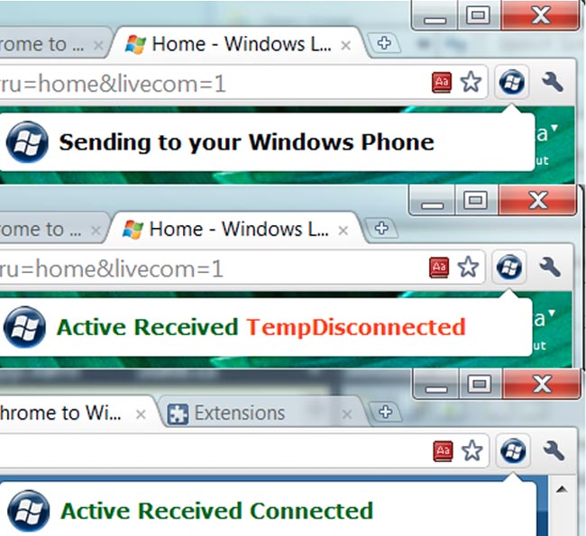 Nueva extensión de Chrome te permite enviar enlaces a tu Windows phone 7 1
