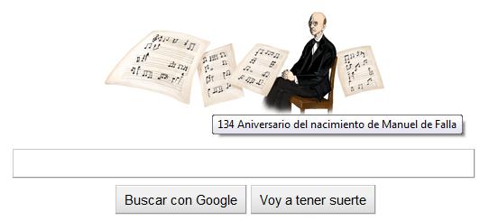 Google Homenajea con un Doodle al Músico Español Manuel de Falla y Matheu! 1