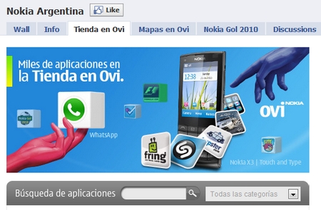La página de Facebook de Nokia Argentina introduce una pestaña de aplicaciones 1