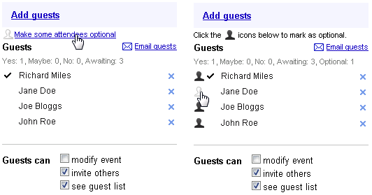 Google ofrece configurar la asistencia opcional a reuniones en G-Calendar. 1
